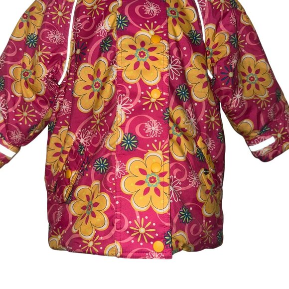 Hanna Andersson Pink Colorful Jacket Toddler Girls 90 3 Zip Hoodie Lightweight - Picture 3 of 10